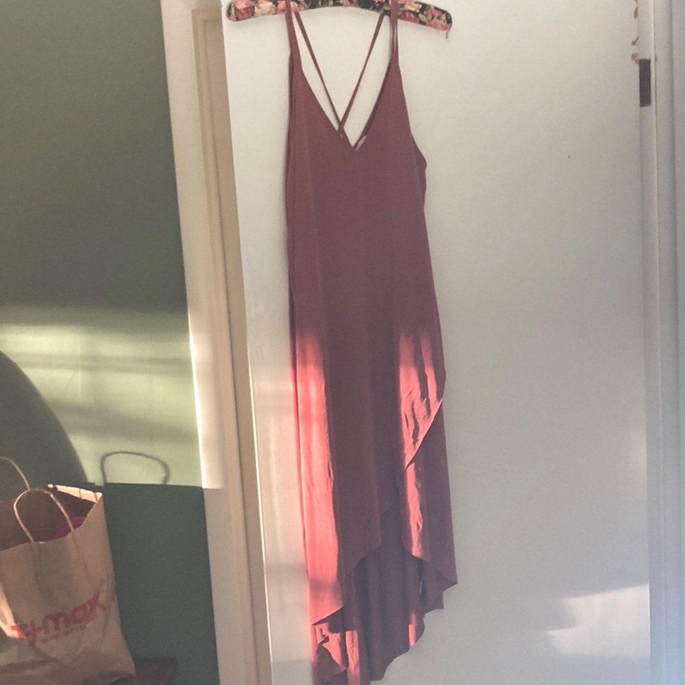 Lush size large strap dress . Mauve color.